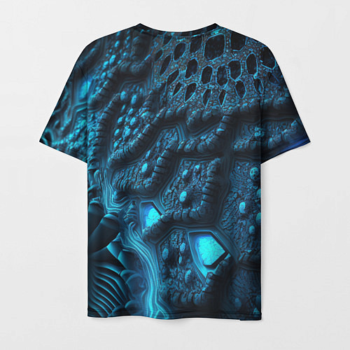 Мужская футболка Cyberpunk ice blue / 3D-принт – фото 2