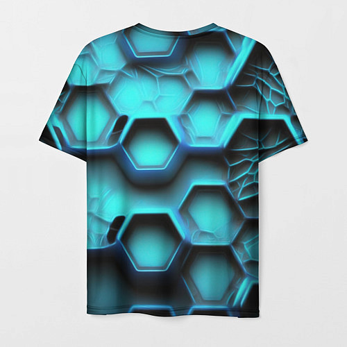 Мужская футболка Броня из неоновых плит / 3D-принт – фото 2