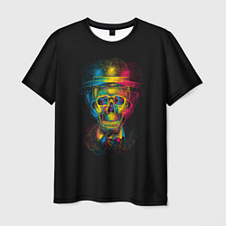 Футболка мужская Трехцветный череп, цвет: 3D-принт