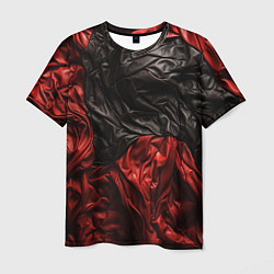 Мужская футболка Black red texture