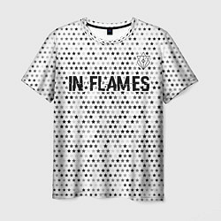 Футболка мужская In Flames glitch на светлом фоне: символ сверху, цвет: 3D-принт