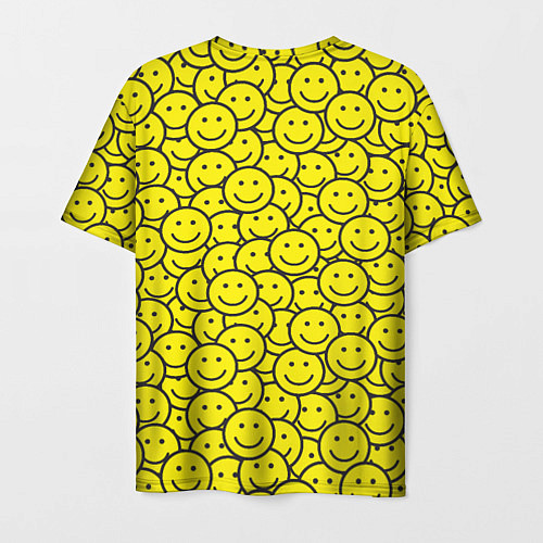 Мужская футболка Счастливые смайлики / 3D-принт – фото 2