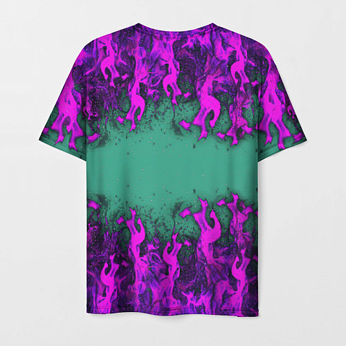 Мужская футболка Фиолетовое пламя / 3D-принт – фото 2