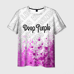 Футболка мужская Deep Purple rock legends: символ сверху, цвет: 3D-принт