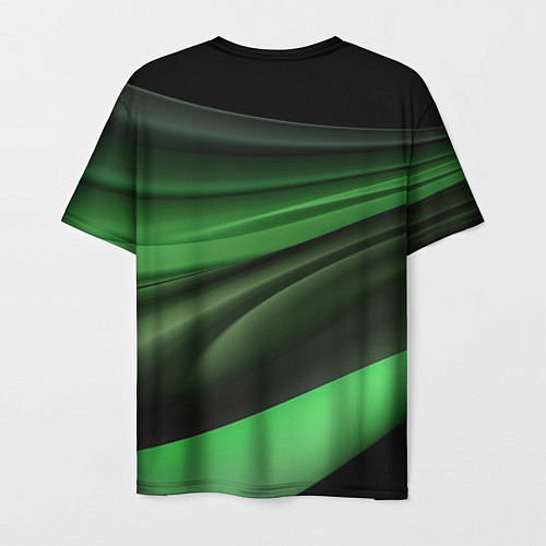 Мужская футболка Темная зеленая текстура / 3D-принт – фото 2