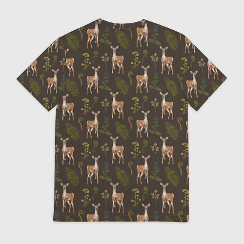 Мужская футболка Олени и растения / 3D-принт – фото 2