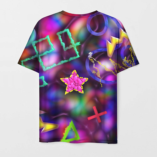 Мужская футболка Праздничный street-art со звёздочкой / 3D-принт – фото 2