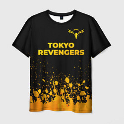 Футболка мужская Tokyo Revengers - gold gradient: символ сверху, цвет: 3D-принт