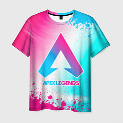 Футболка мужская Apex Legends neon gradient style, цвет: 3D-принт