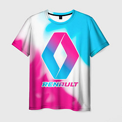 Футболка мужская Renault neon gradient style, цвет: 3D-принт