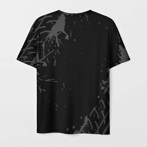 Мужская футболка Honda speed на темном фоне со следами шин / 3D-принт – фото 2