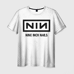 Футболка мужская Nine Inch Nails glitch на светлом фоне, цвет: 3D-принт