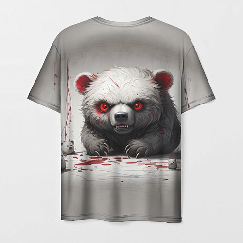 Мужская футболка Агрессивный медвежонок / 3D-принт – фото 2