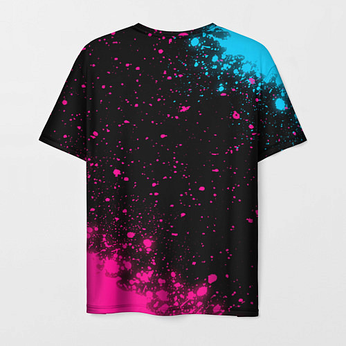 Мужская футболка Lindemann - neon gradient: надпись, символ / 3D-принт – фото 2