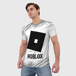 Футболка мужская Roblox glitch на светлом фоне, цвет: 3D-принт — фото 2