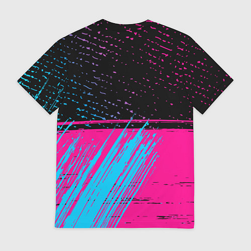 Мужская футболка Tokyo Ghoul - neon gradient: символ сверху / 3D-принт – фото 2