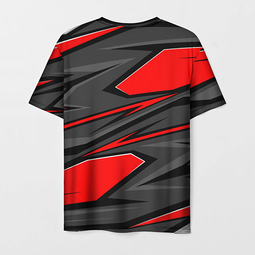Мужская футболка Ducati - red stripes / 3D-принт – фото 2