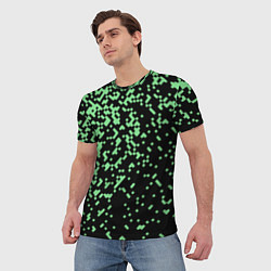 Футболка мужская Green pixel, цвет: 3D-принт — фото 2