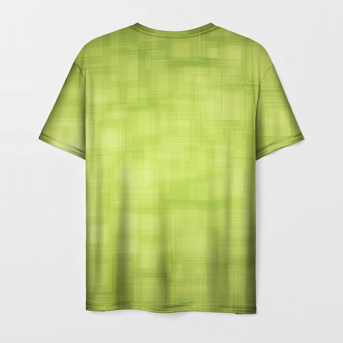 Мужская футболка Green and square / 3D-принт – фото 2