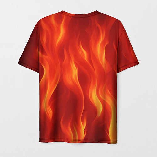 Мужская футболка Огонь рыжий / 3D-принт – фото 2