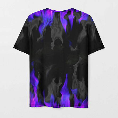 Мужская футболка Неоновый огонь и дым / 3D-принт – фото 2