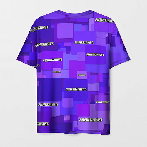 Мужская футболка Minecraft pattern logo / 3D-принт – фото 2