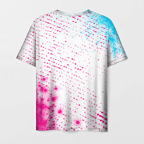 Мужская футболка Breaking Benjamin neon gradient style: надпись, си / 3D-принт – фото 2