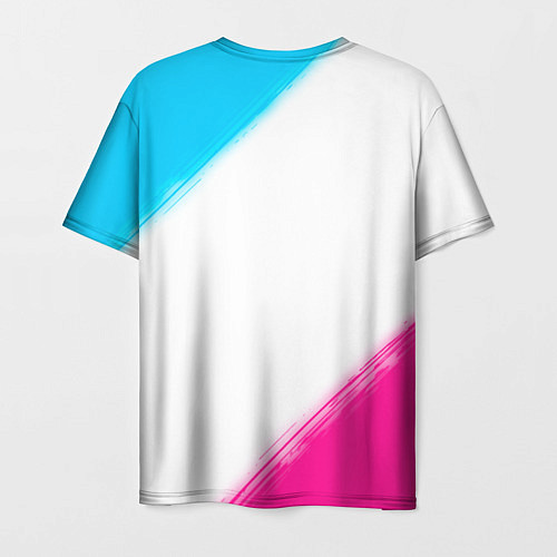 Мужская футболка Skillet neon gradient style / 3D-принт – фото 2