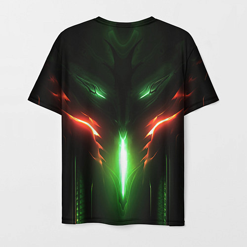 Мужская футболка Baldurs Gate 3 logo green red light / 3D-принт – фото 2