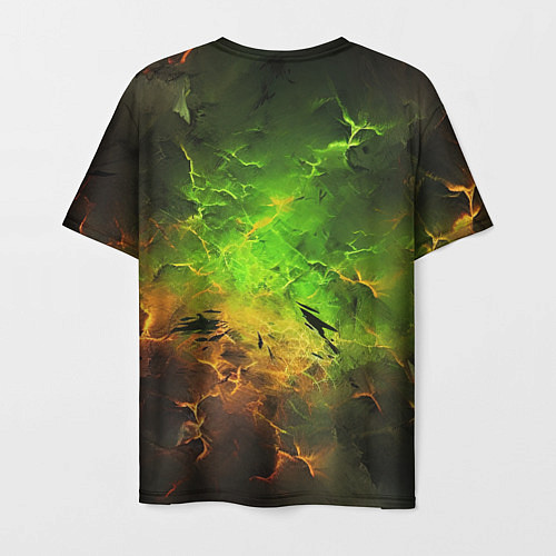 Мужская футболка Baldurs Gate 3 logo dark green fire / 3D-принт – фото 2