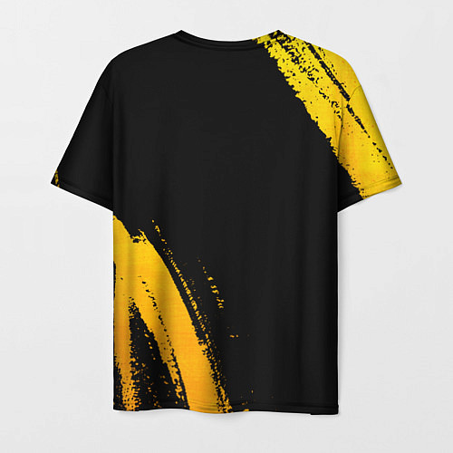 Мужская футболка A Silent Voice - gold gradient: надпись, символ / 3D-принт – фото 2