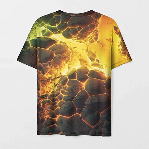 Мужская футболка Разлом плит из лавы / 3D-принт – фото 2