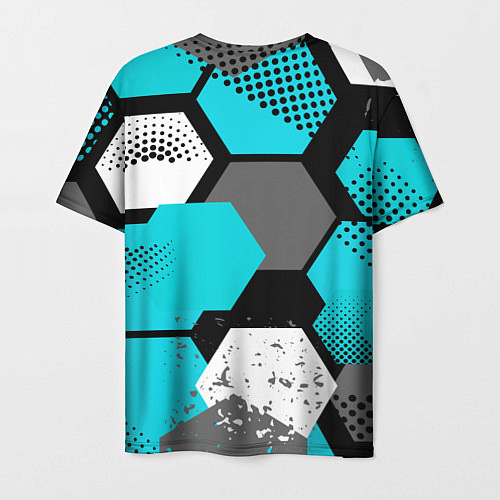 Мужская футболка Шестиугольники абстрактный фон / 3D-принт – фото 2