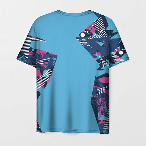 Мужская футболка Цифровая река спортивный паттерн / 3D-принт – фото 2