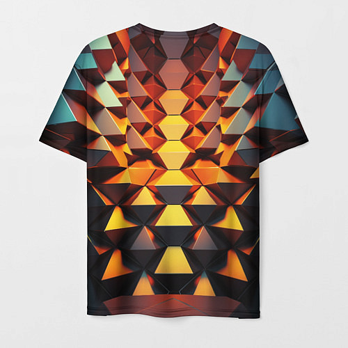 Мужская футболка Объемные кубы полигон / 3D-принт – фото 2