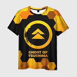 Футболка мужская Ghost of Tsushima - gold gradient, цвет: 3D-принт