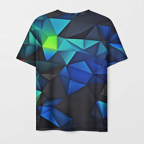 Мужская футболка CSGO blue abstract / 3D-принт – фото 2