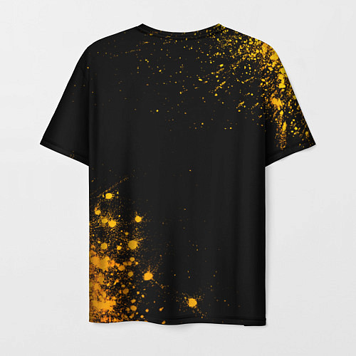 Мужская футболка Ramones - gold gradient: надпись, символ / 3D-принт – фото 2