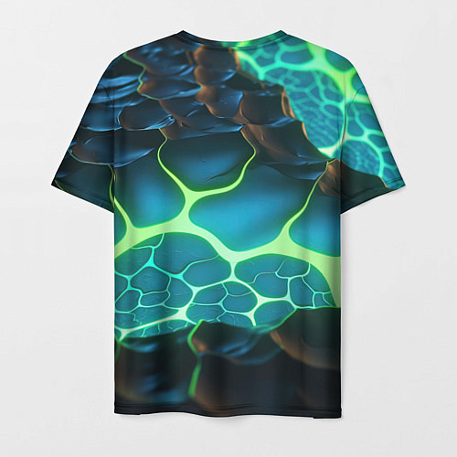 Мужская футболка CSGO разлом неоновых плит / 3D-принт – фото 2