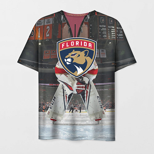 Мужская футболка Sergey Bobrovsky - Florida panthers - hockey / 3D-принт – фото 2
