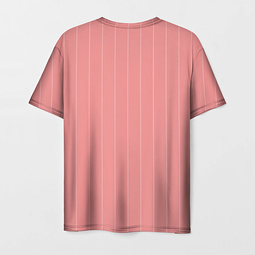 Мужская футболка Благородный розовый полосатый / 3D-принт – фото 2