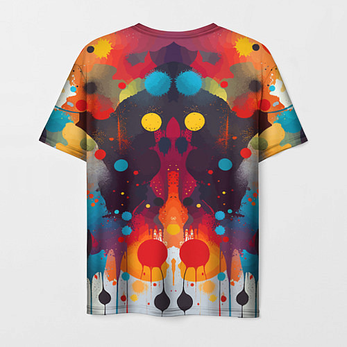 Мужская футболка Mirrow colorful blots - abstraction - vogue / 3D-принт – фото 2