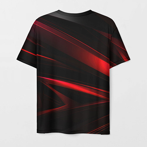 Мужская футболка Juventus black red logo / 3D-принт – фото 2