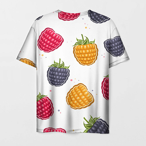 Мужская футболка Разноцветная малина / 3D-принт – фото 2