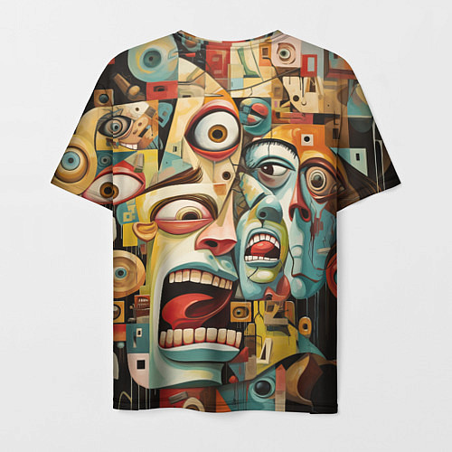 Мужская футболка Живопись с лицами в стиле Пабло Пикассо / 3D-принт – фото 2