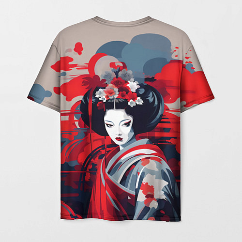 Мужская футболка Geisha vector style / 3D-принт – фото 2