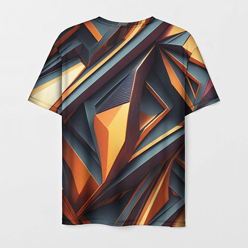 Мужская футболка Разноцветная 3D геометрия узоров метавселенной / 3D-принт – фото 2