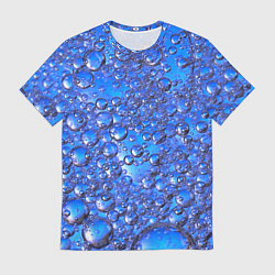 Футболка мужская Пузыри в синей жидкости, цвет: 3D-принт