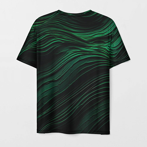 Мужская футболка Dark green texture / 3D-принт – фото 2