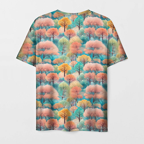 Мужская футболка Деревья разноцветные узор / 3D-принт – фото 2